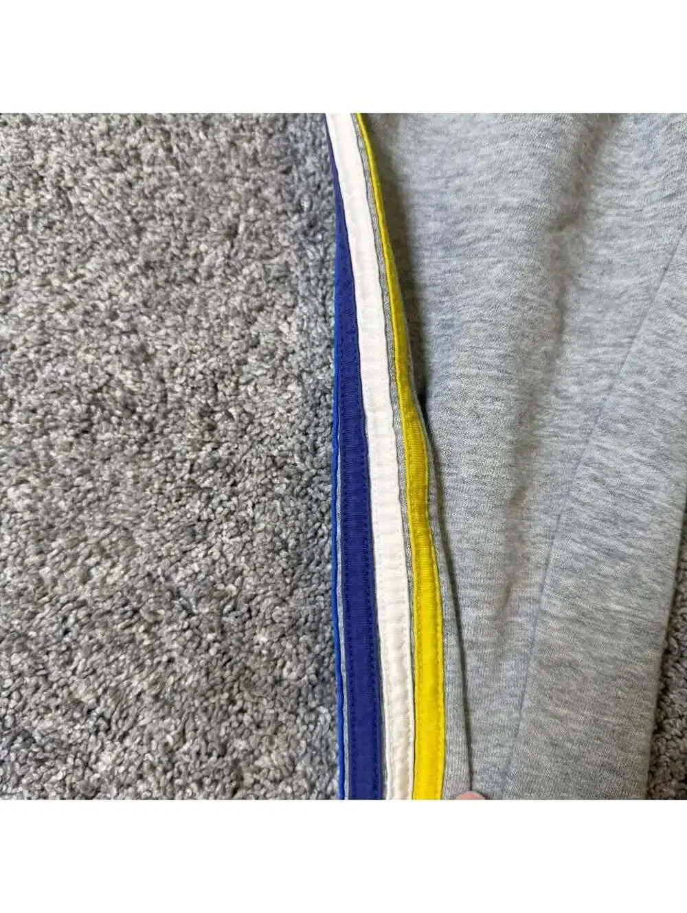 Boden Boy’s Gray Striped Joggers size 7
